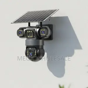 8W High Efficiency Solar Panel 20MP 4G PTZ Triple Lens Solar Cameras
