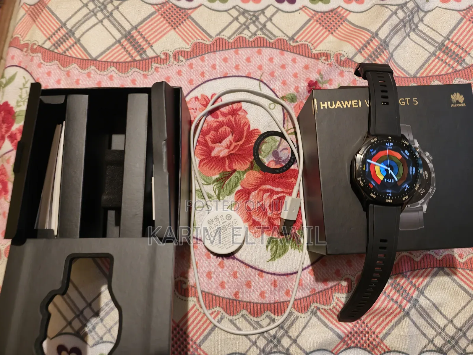 Huawei Watch GT 5 46mm Black – Like New Full Set