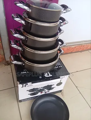 11pcs JP Nonstick Sufuria Set – Durable Pots With Lids Frying Pan