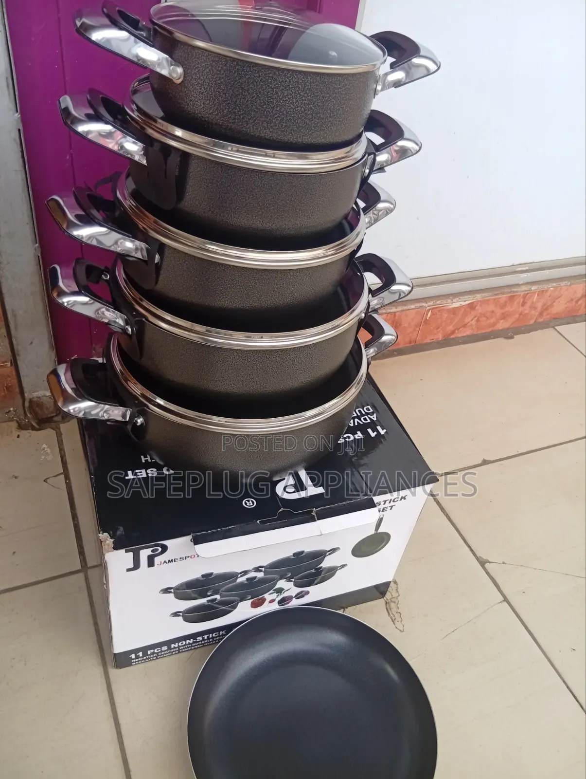 JP 11 Piece Kitchen Cookware Set – Nonstick Sufuria Pots Frying Pan