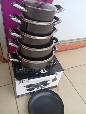 JP 11 Piece Kitchen Cookware Set – Nonstick Sufuria Pots Frying Pan