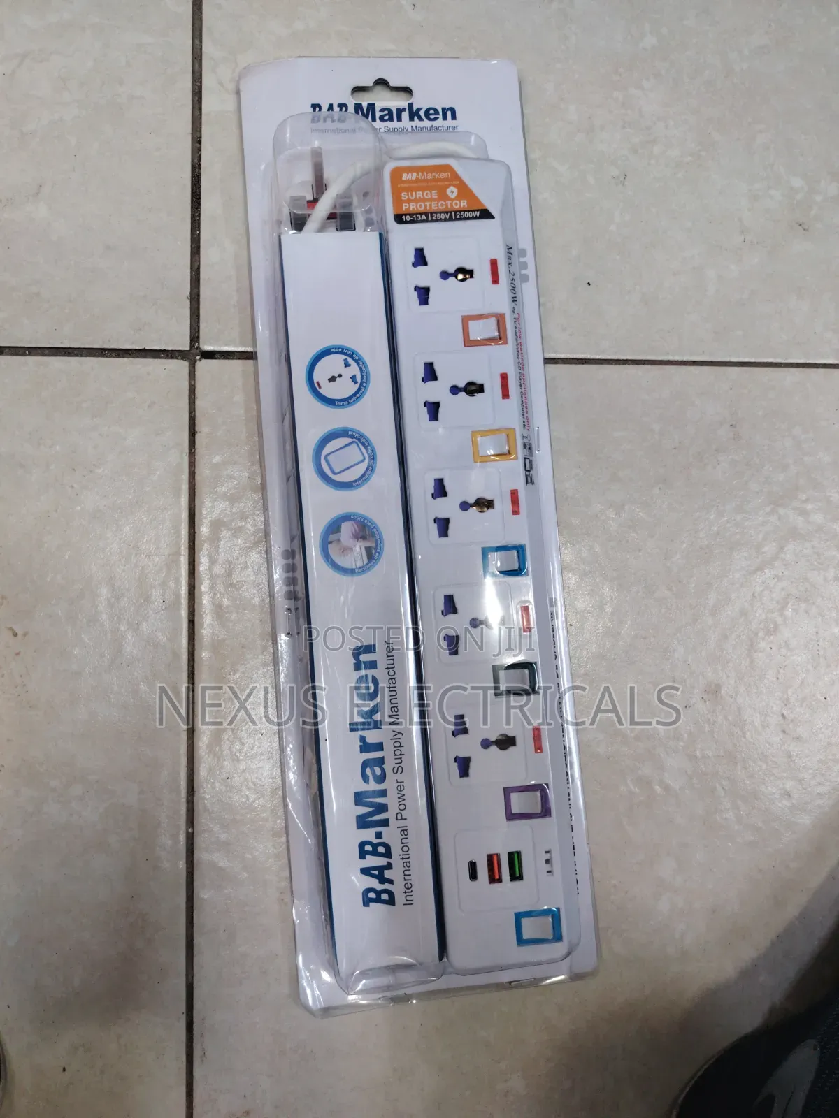 Extension 5 Ports 3 Metres With USB