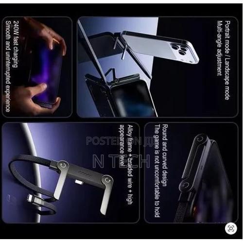 240W Type-C to Type-C Data Cable With a Built-in Phone Holder - thumbnail 2
