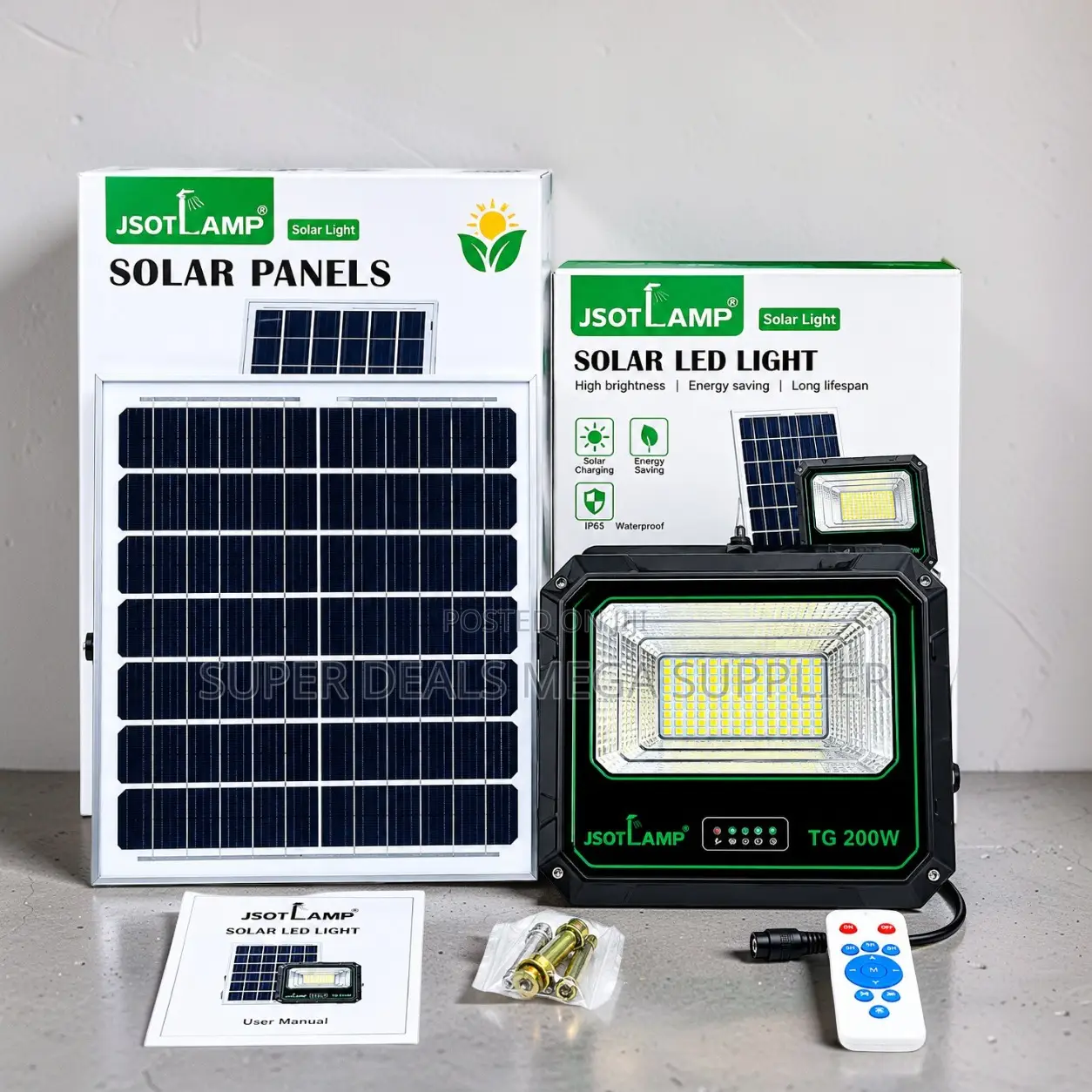 Energy Saving 200W Watts Outdoor Security LED Solar Flood Light
