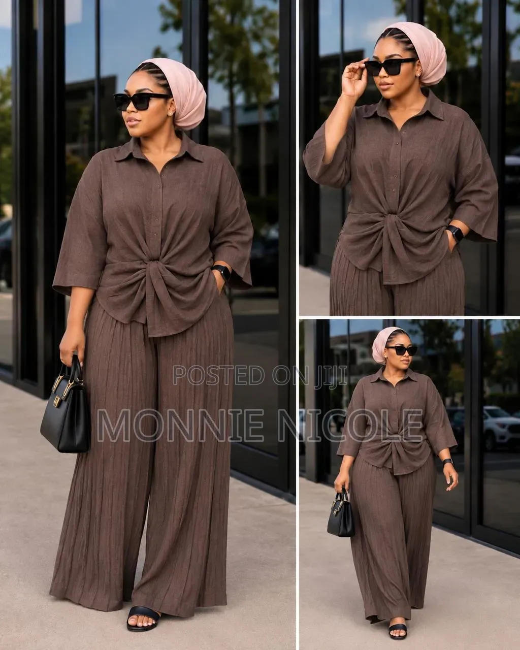 Soft Pleats Bold Elegance 2pc Set. Good Quality