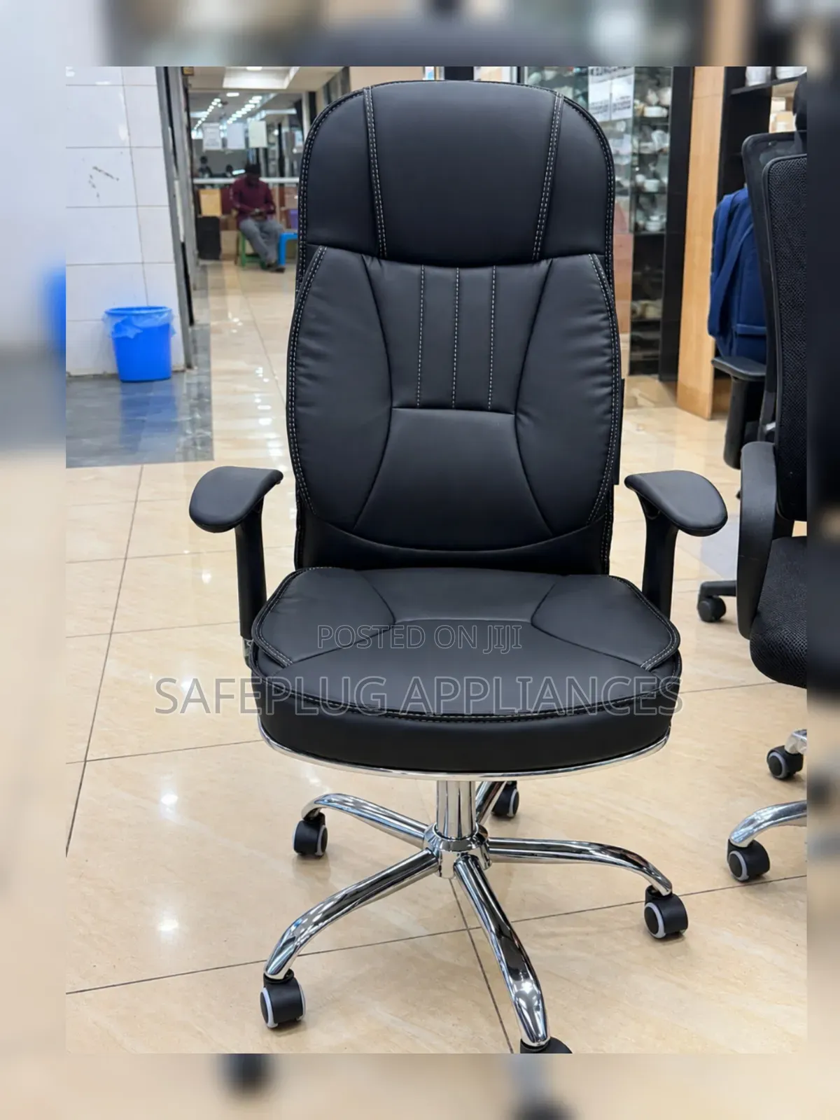 Executive Leather High Back Chair – Stylish Office Home Desk Chair