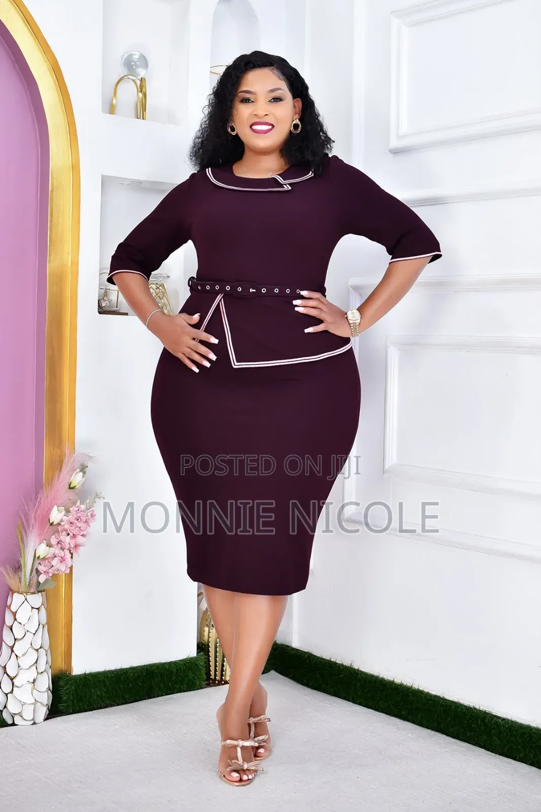High Quality Peplum Dress. Work Outfit
