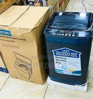 Decho 8KG Fully Automatic Top Load Washing Machine – Dark Grey