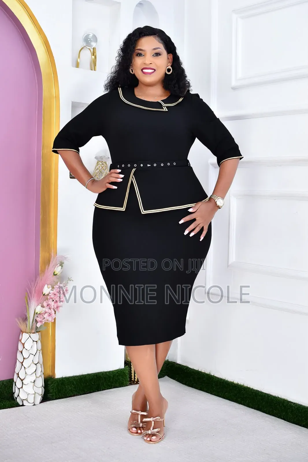 Well Tailored Peplum Women Dress. Official Dress