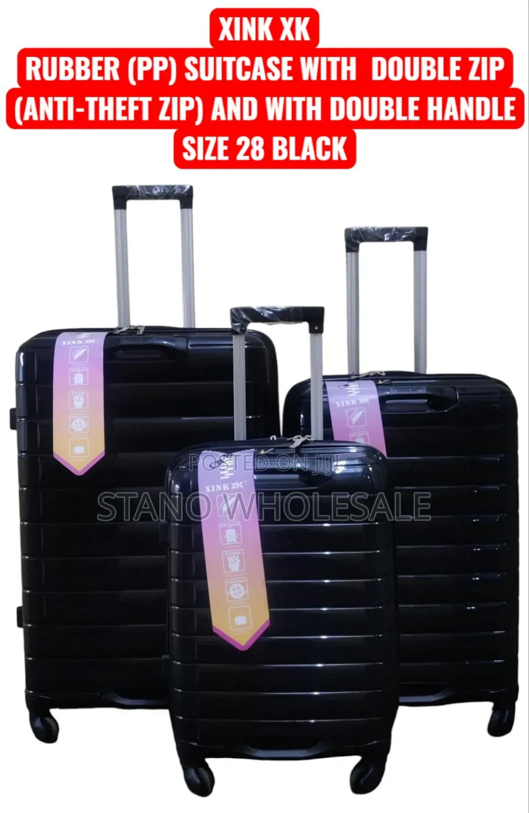 Black 3 in 1 Suitcase