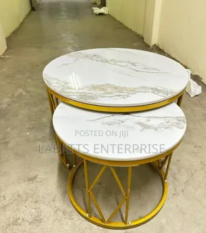Elegant 2-in-1 Marble Nesting Side Tables