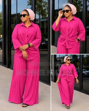 Women Casual Two Piece Set. Pallazo Trouser and Top.