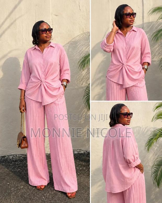 Women Casual Two Piece Set. Pallazo Trouser and Top. - main view