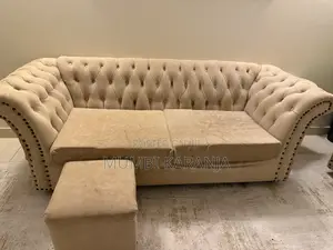 Tufted Beige Couch for Sale