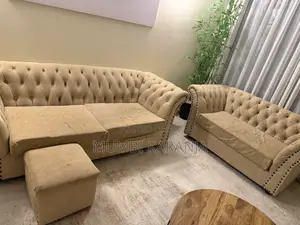 Tufted Beige Couch for Sale