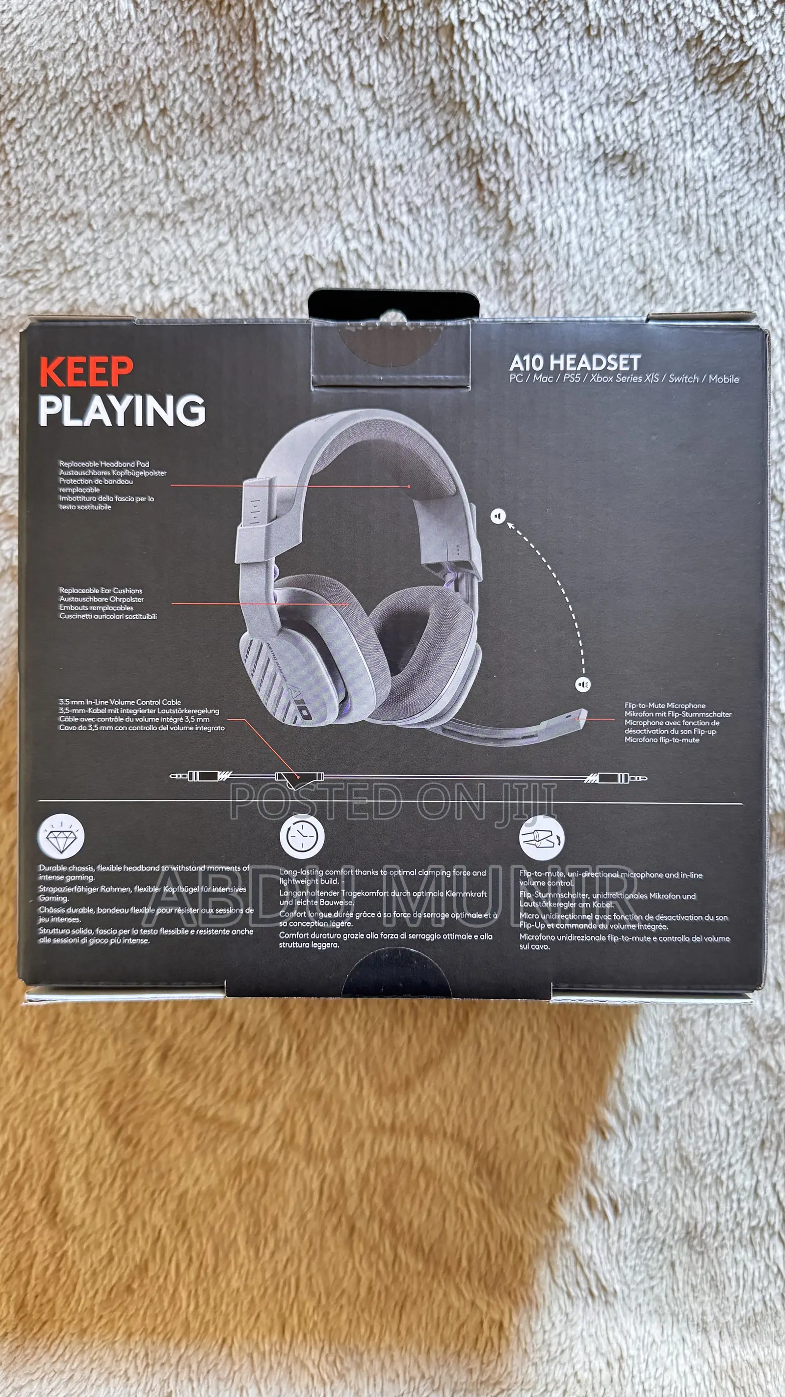 Logitech Astro A10 Gen2 Wired Headset – Grey