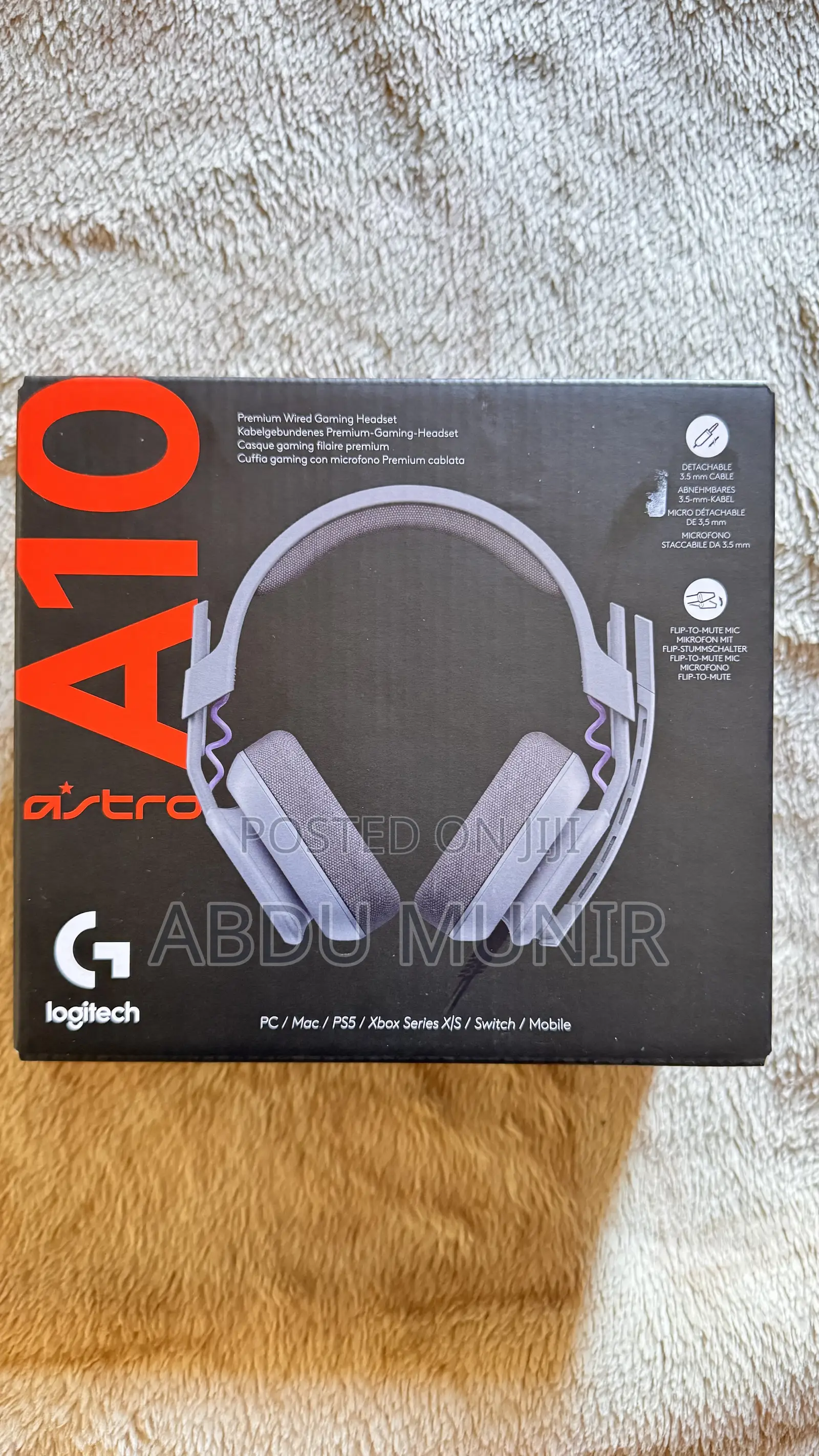 Logitech Astro A10 Gen2 Wired Headset – Grey