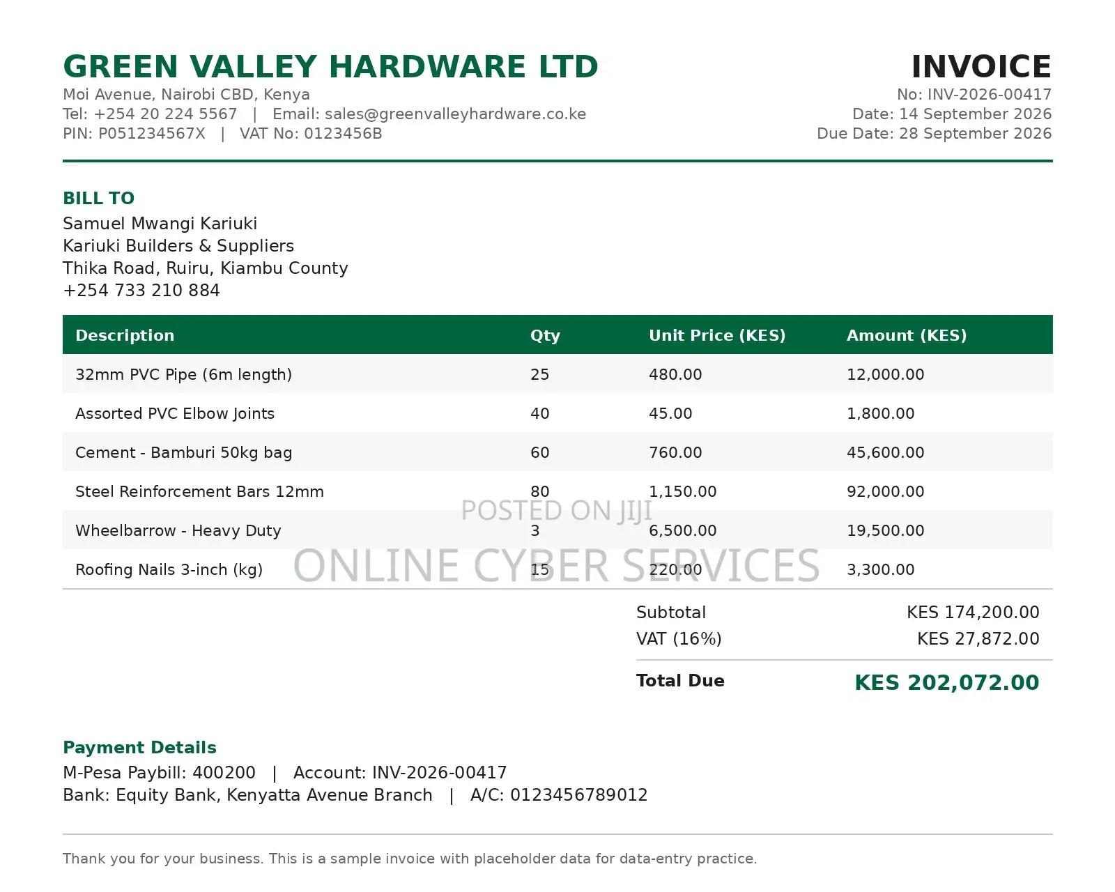 Data Entry Excel Services