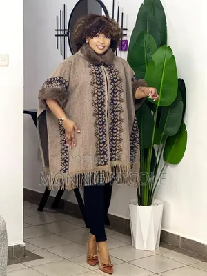 Warm Poncho With Hoodie for Women.