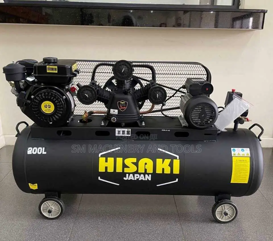HISAKI JAPAN2 IN 1 Compressor 200 L With Diesel Engine 8.5hp 3hp
