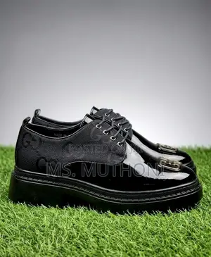 Premium Executive Wetlook Platform Shoes
