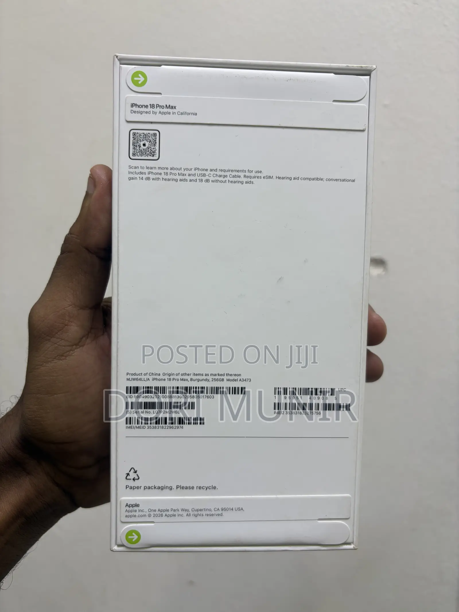 New Apple iPhone 18 Pro Max 256 GB