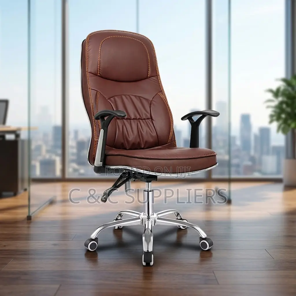 Brown Generic Swivel Conference Chair
