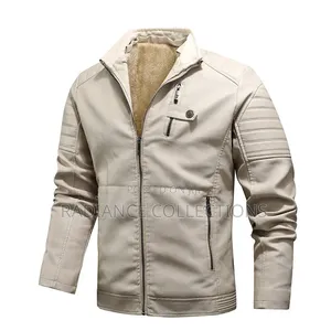 Men Warm Fur Leather Jackets