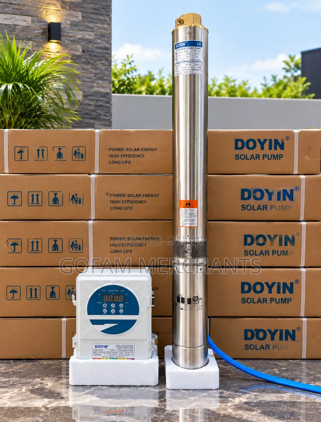 Doyin -(3.0hp)AD,2200w,1.5Inch AC/DC Hybrid Pump(7000l/H)4sps7-225m