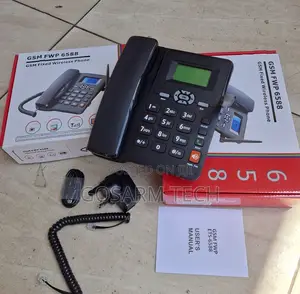 Landline Desk Phone With Dual Sim-Card Slots. ETS 6588