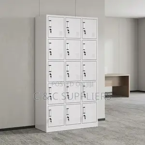 15-Door Metal File Cabinet