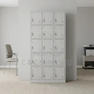 15-Door Metal File Cabinet