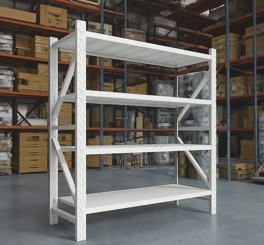 5-Tier Heavy-Duty Metal Rack – Adjustable Storage Shelving Unit