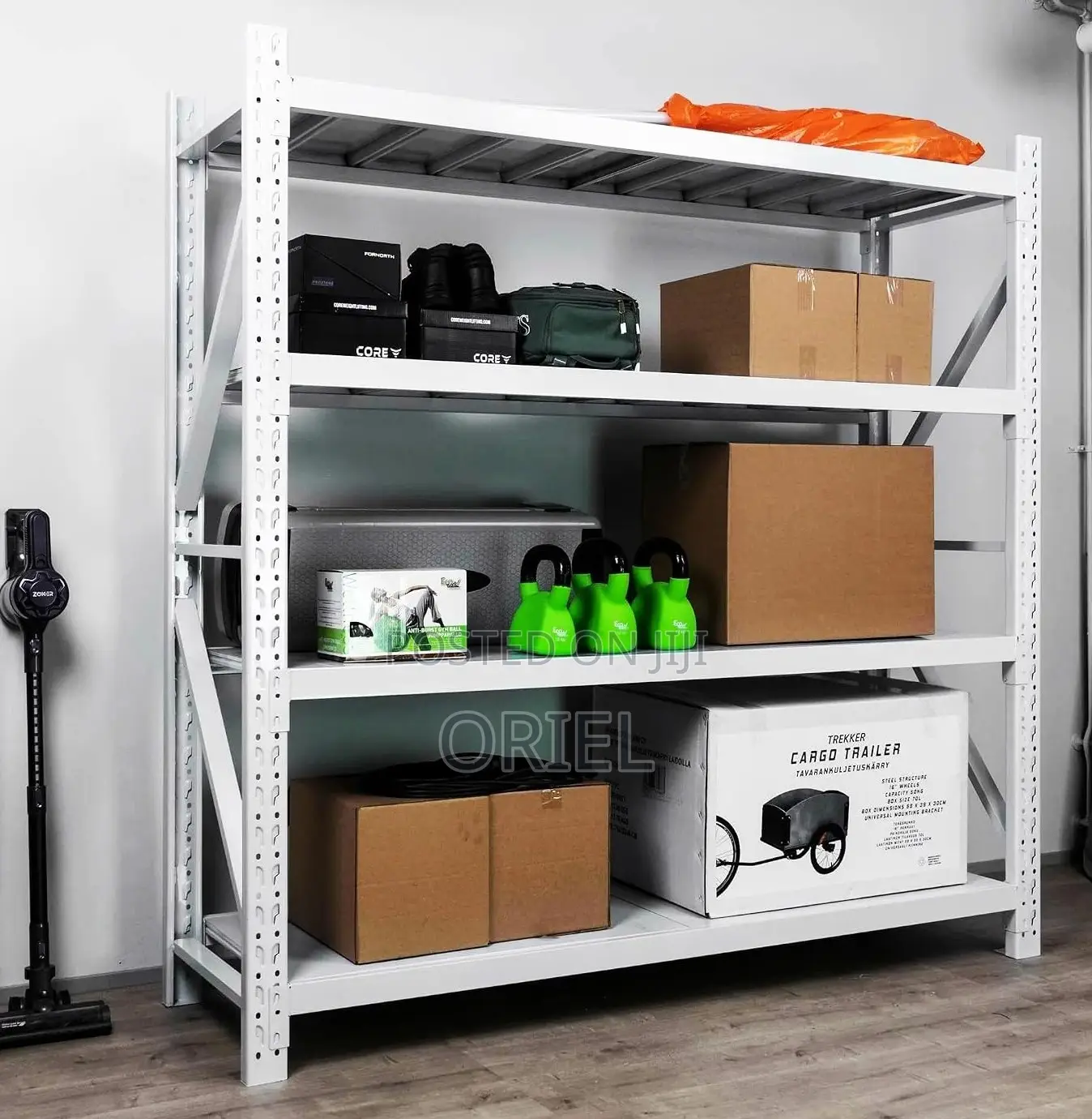 5-Tier Heavy-Duty Metal Rack – Adjustable Storage Shelving Unit