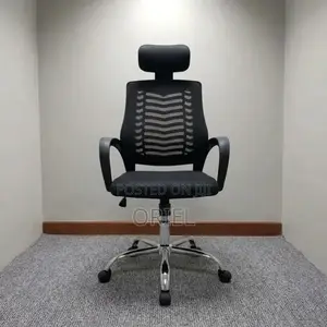 Ergonomic Office Chair With Headrest – High-Back Adjustable Desk Chair