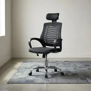 Ergonomic Office Chair With Headrest – High-Back Adjustable Desk Chair