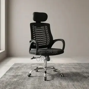 Ergonomic Office Chair With Headrest – High-Back Adjustable Desk Chair