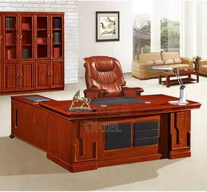L-Shaped CEO Executive Office Desk – Modern Spacious Workstation