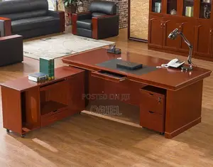 L-Shaped CEO Executive Office Desk – Modern Spacious Workstation