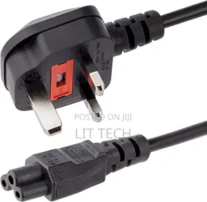 Laptop Power Cable(3 Pin)- Flower Red