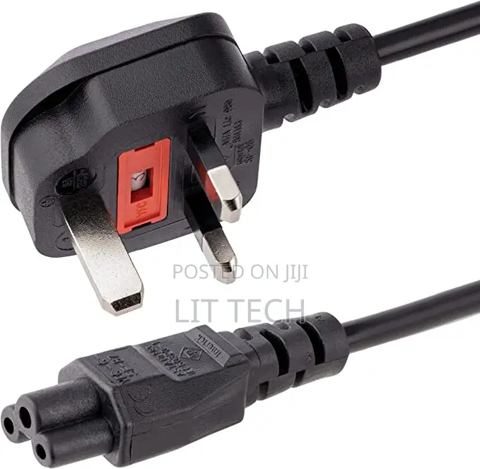 Laptop Power Cable(3 Pin)- Flower Red