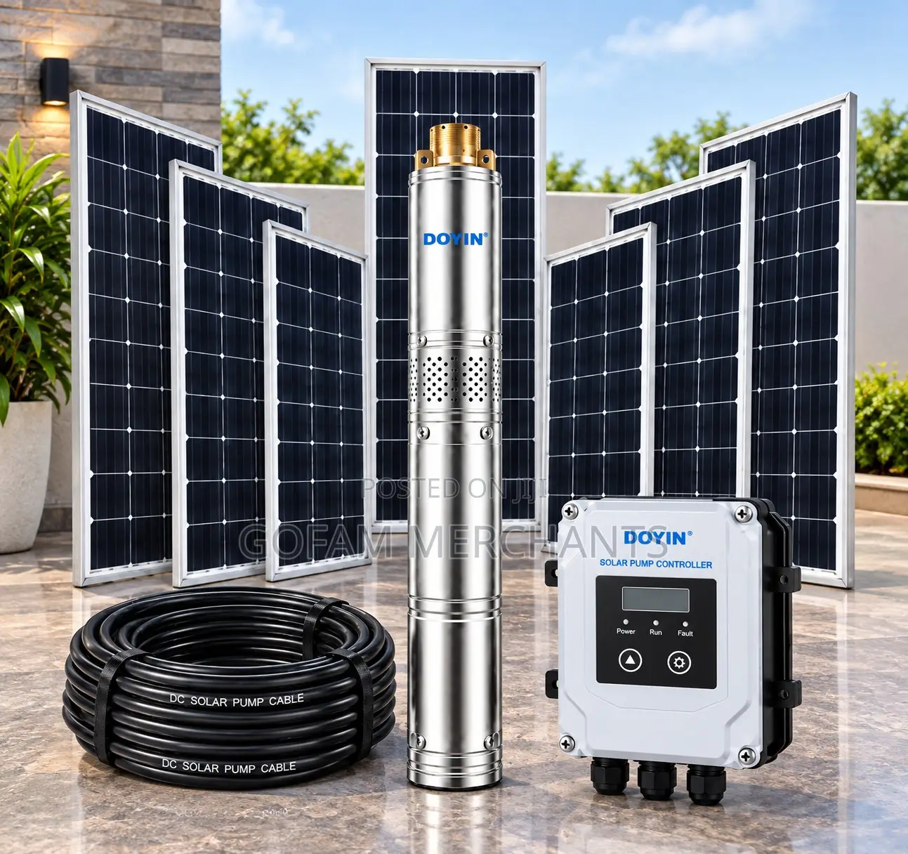 Doyin -(7.5hp)AD,5500w,1.5Inch AC/DC Hybrid Pump(8400L/H)4sf5-300-412m