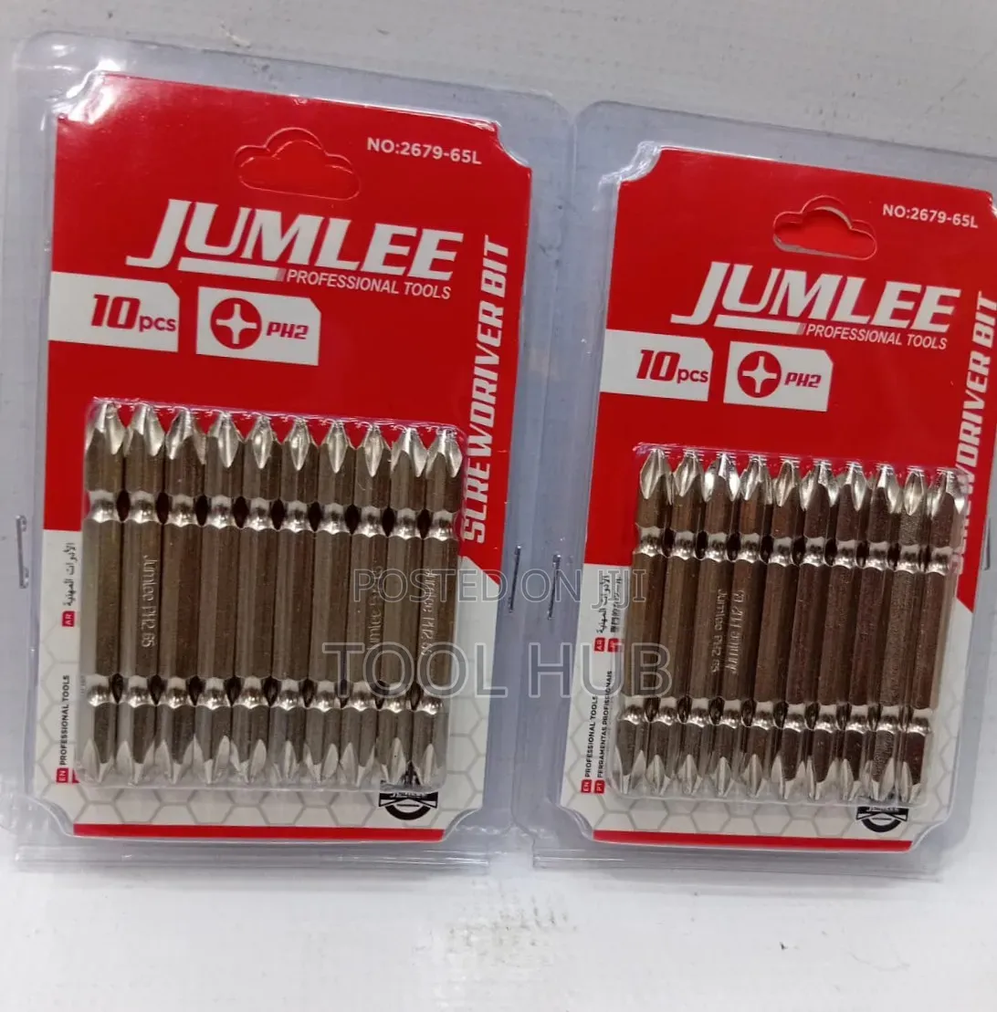 Jumlee 10-Piece Professional Magnetic Double-Ended PH2 Bit Set