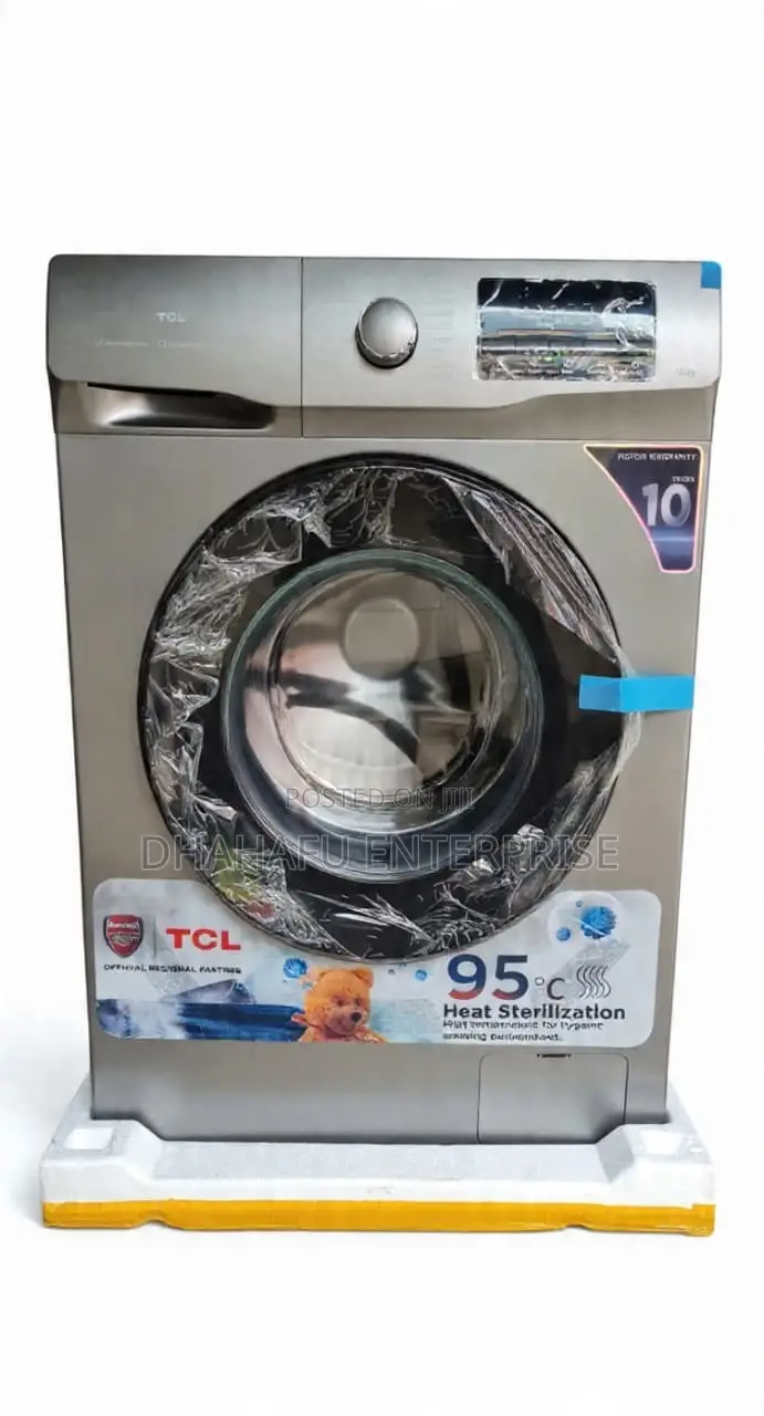 TCL 12Kg Front Load Washing Machine P612FLG – Wash Spin, 95°C