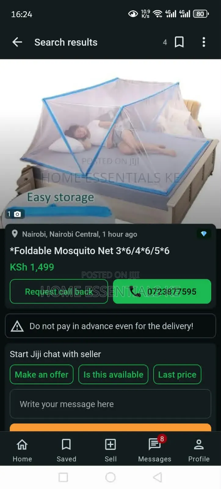 *Foldable Mosquito Net 3*6/4*6/5*6