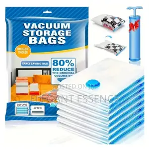 *6pcs Vacuum Storage Bags With Suction Pump*