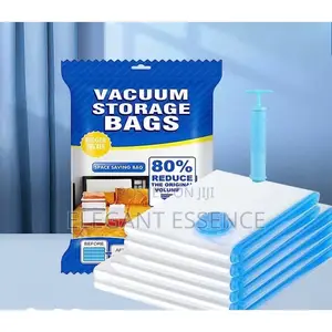 *6pcs Vacuum Storage Bags With Suction Pump*