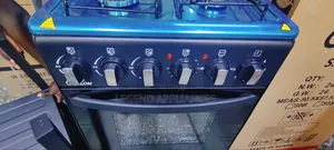 OLELON 50x55 Gas Cooker, 3 Gas Burners + 1 Hot Plate, Electric Oven