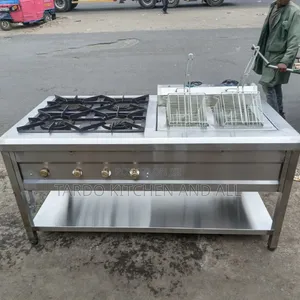 Combinet Unit Jiko 4 Burner and Double Frier