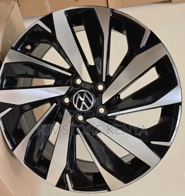 Size 18 Black Silver VW Rims (4pcs)